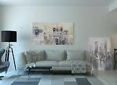 piekna jasna kanapa w salonie