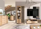 lamele drewniane na sciane do salonu