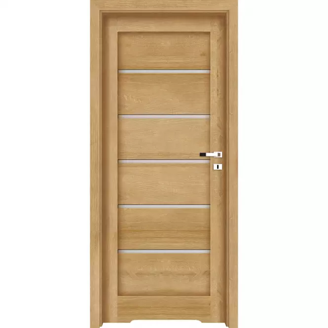 Drzwi wewnętrzne Donato 4 80L Dąb Europejski B639 / WC + podcięcie