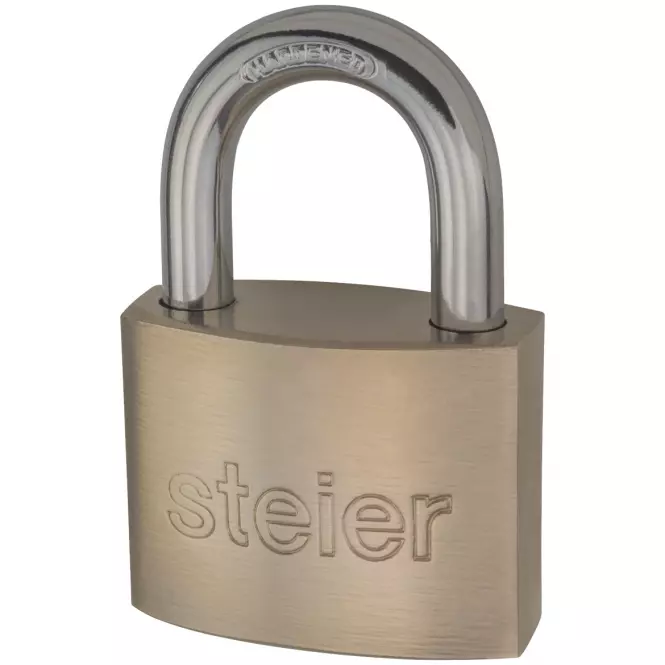 Qlock Kłódka Stalowa KSD-40 Nikiel Satyna