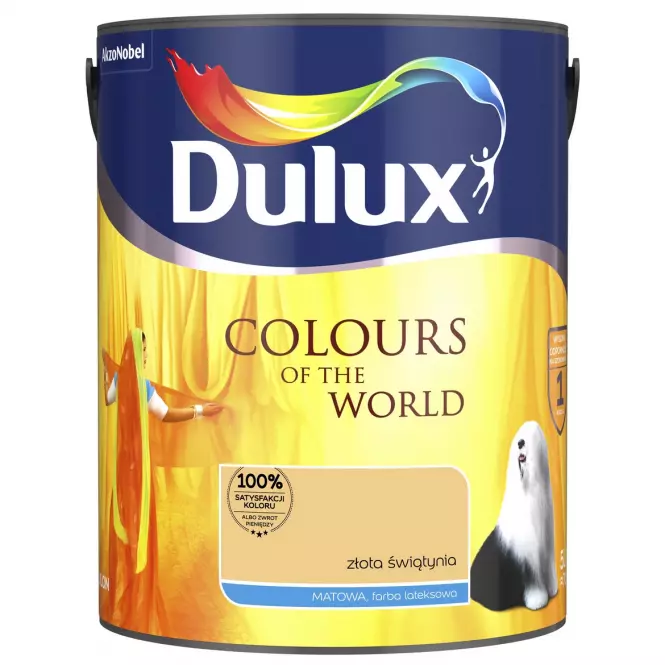 Dulux Kolory Świata Lateksowa Emulsja Do Ścian i Sufitów Złota Świątynia 5l