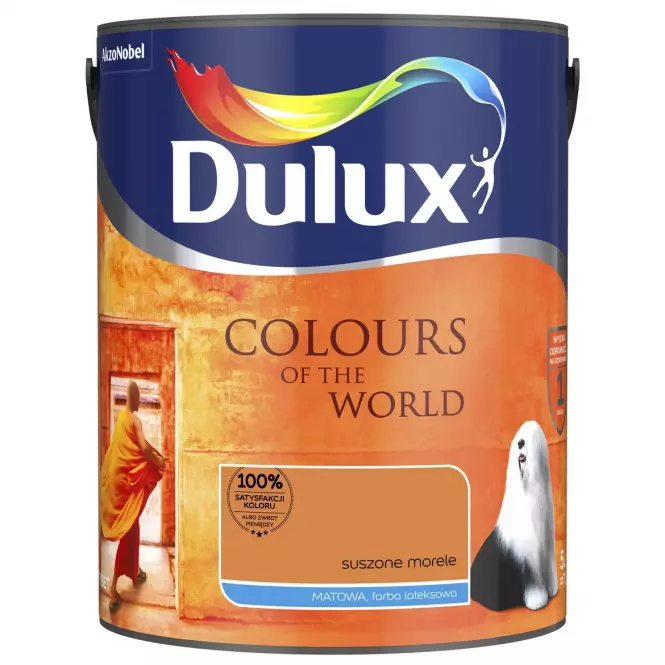 Dulux Kolory Świata Lateksowa Emulsja Do Ścian i Sufitów Suszone Morele 5l