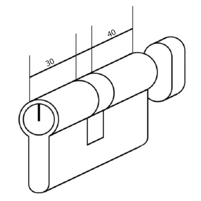 Wkładka do drzwi G40x30 patyna mat