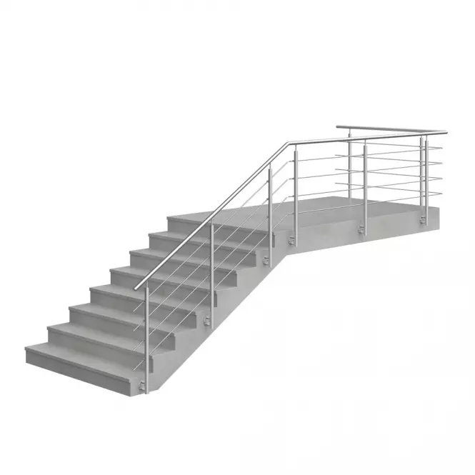 Słupek balustrady do montażu bocznego Ø42,4x1170mm