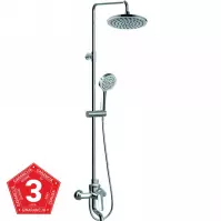 Xena system natryskowo-wannowy z deszczownicą z baterią mechaniczną