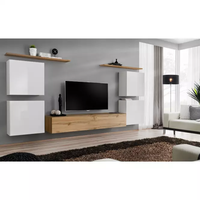 Meblościanka Switch IV Biały/Wotan