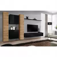 Meblościanka Switch VI Wotan/Czarny
