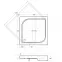 Brodzik kwadratowy Oskar 90X90X4/16,3