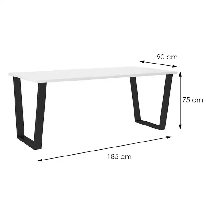 Stół Cezar 185x90 – Biały