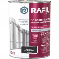 Rafil do Bram i Ogrodzeń Czarny RAL9005 MAT 0.9L