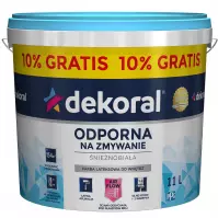 Dekoral Farba Odporna na Zmywanie 10L+10%