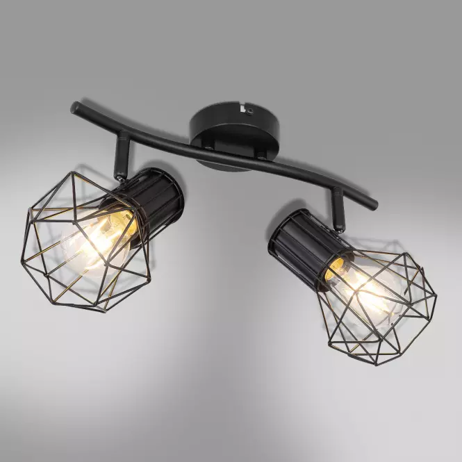 Lampa 54017-2 Czarny Drut LS2