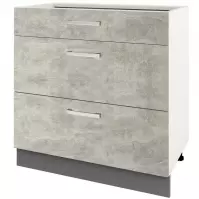 Szafka Kuchenna Charlotte 60lcdr Grey Graphite/Light Atelier