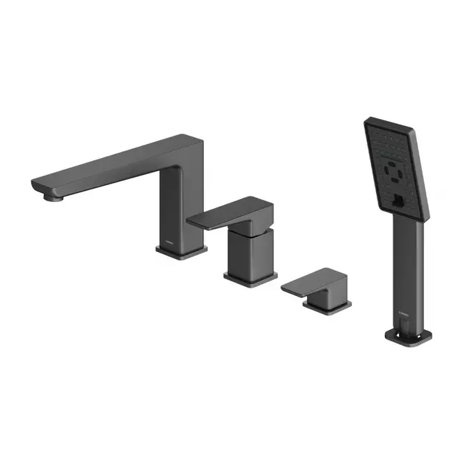 Bateria wannowa 4-otworowa Parma grafit