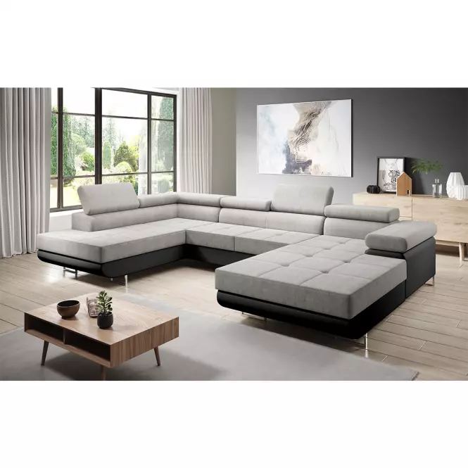 Narożnik z funkcją spania Lotus U Orinoco 21+Madryt 1100 lewostronny,3