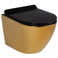 Miska bezkołnierzowa Alice II Slim gold/black z deską