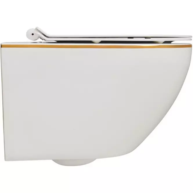 Miska bezkołnierzowa Alice II Slim white z deską