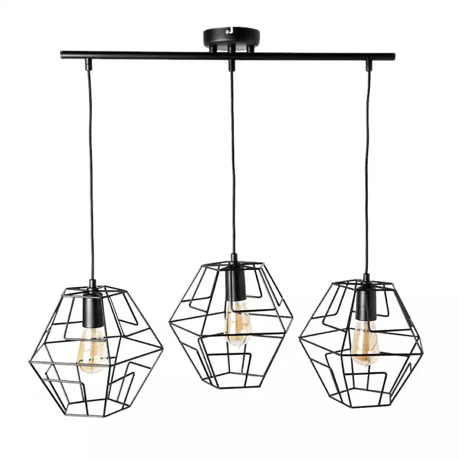 Lampa Pentagon 2782/Z-B-3 czarna LW3