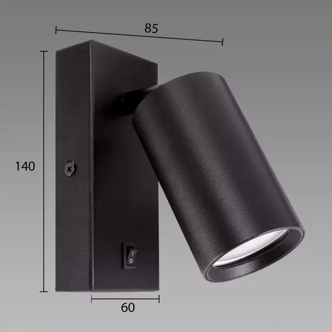 Lampa Daria WLL GU10 Black 4094