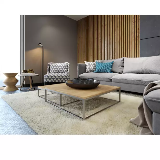 Lamele ścienne 3D slim Dąb Naturalny 19x29x2750mm
