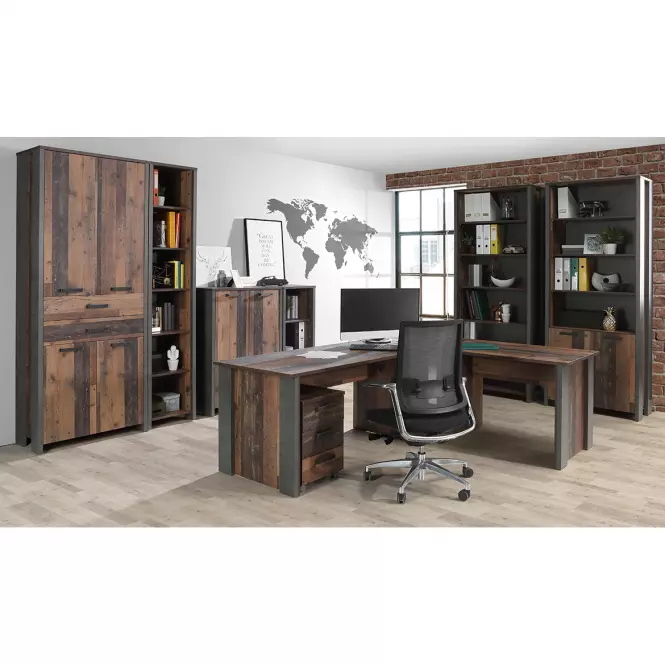 Komoda Symmach 2D old-wood vinteage/beton