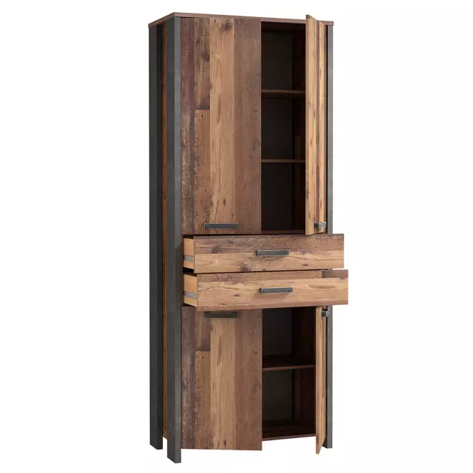 Szafa Symmach 2S4D old-wood vinteage/beton