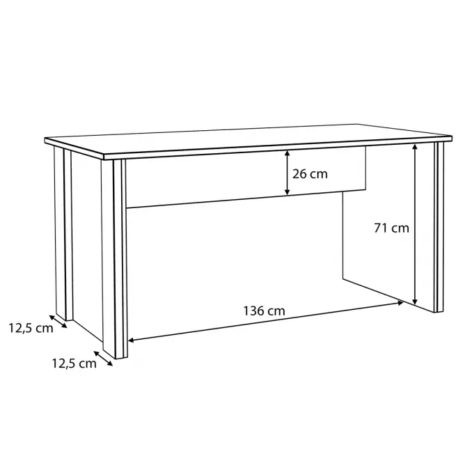 Biurko Symmach 153 Old-Wood Vinteage/Beton
