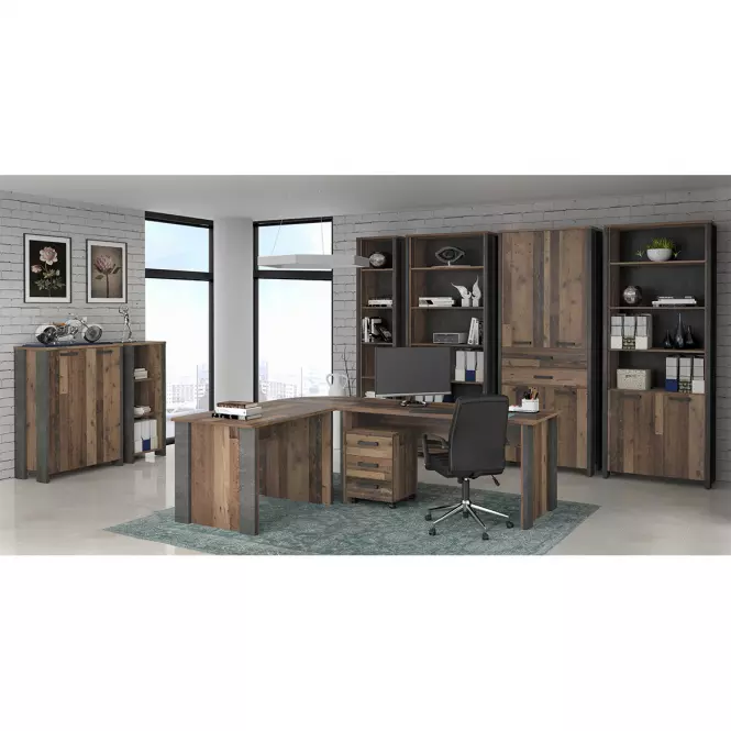 Biurko Symmach 153 Old-Wood Vinteage/Beton