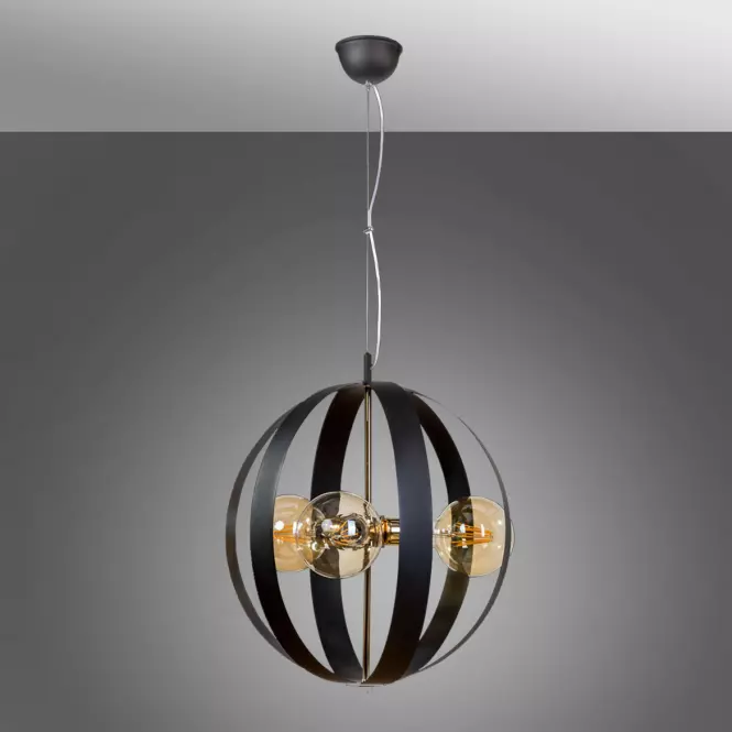 Lampa Livia 6021Z-H02-06 Czarny złoty LW3