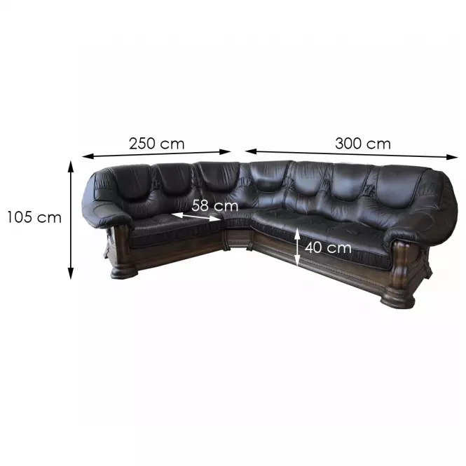 Narożnik bez funkcji spania Grizzly Antique M600 22-23 lewostronny