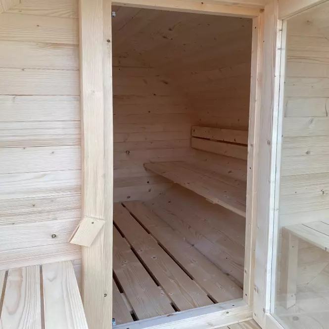 Sauna beczka z tarasem 2,4 m