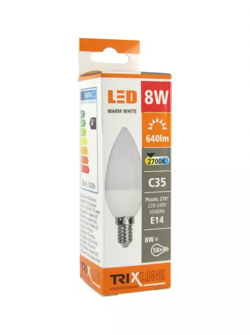 Żarówka TR LED C35 8W 2700K 640lm E14