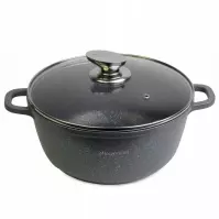 Garnek Granitowy 4,5l Z Pokrywą Szklaną