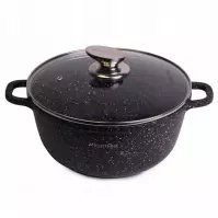Garnek Marmurowy 6,5l Z Pokrywą Szklaną