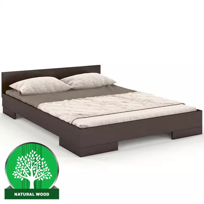 Łóżko Drewniane Bukowe Skandica Spectrum Niskie 90x200 Palisander
