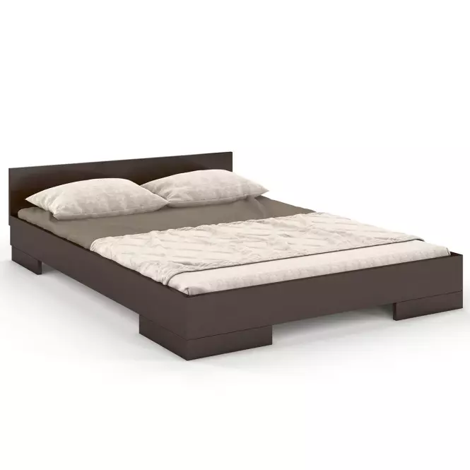 Łóżko Drewniane Bukowe Skandica Spectrum Niskie 90x200 Palisander