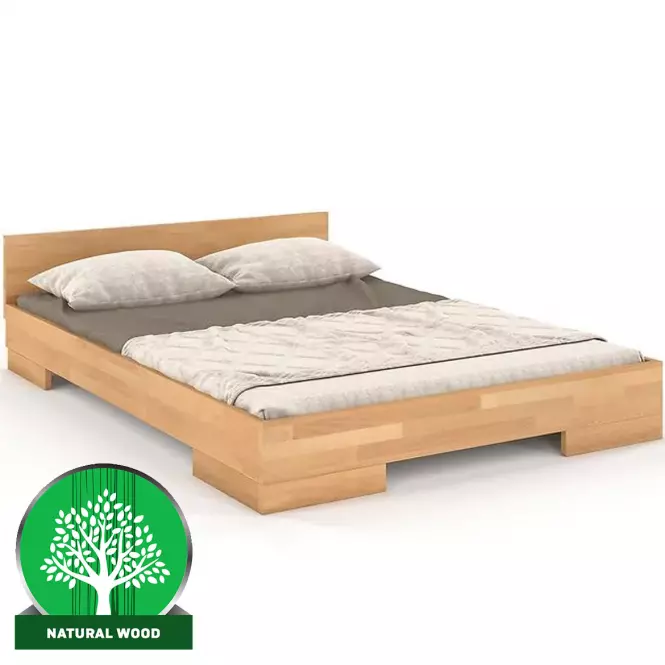 Łóżko Drewniane Bukowe Skandica Spectrum Niskie 160x200 Naturalny