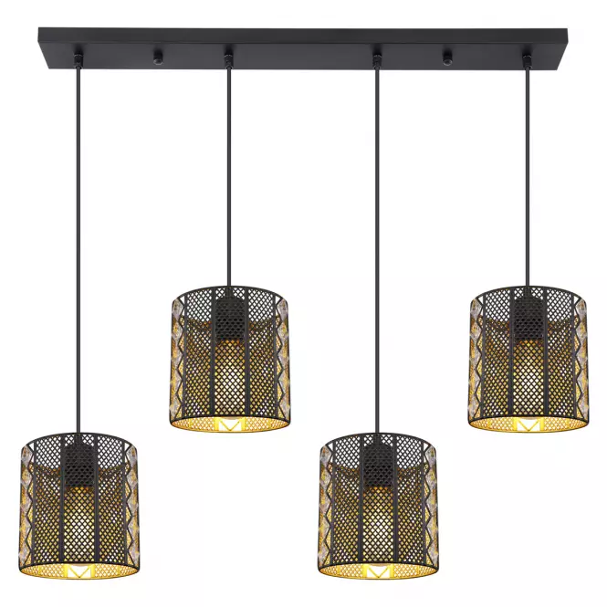 Lampa 15450-4H Czarno-złota LS4