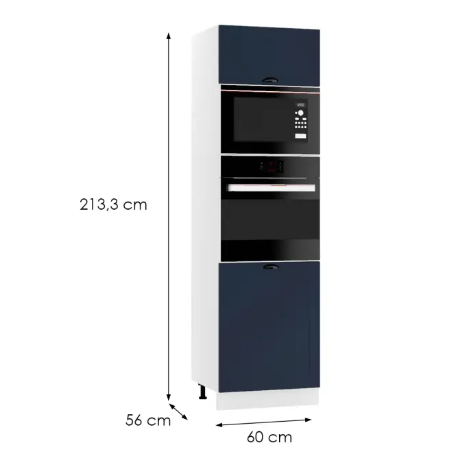 Szafka Kuchenna Adele D60pk Mv 2133 Pl Granat Mat/Biały,2