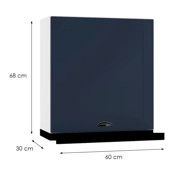 Szafka Kuchenna Adele W60/68 Slim Pl Z Okapem Czarnym G