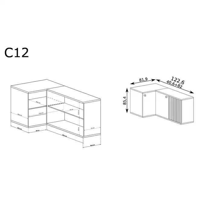 Komoda Narożna Cali C-12 artisan