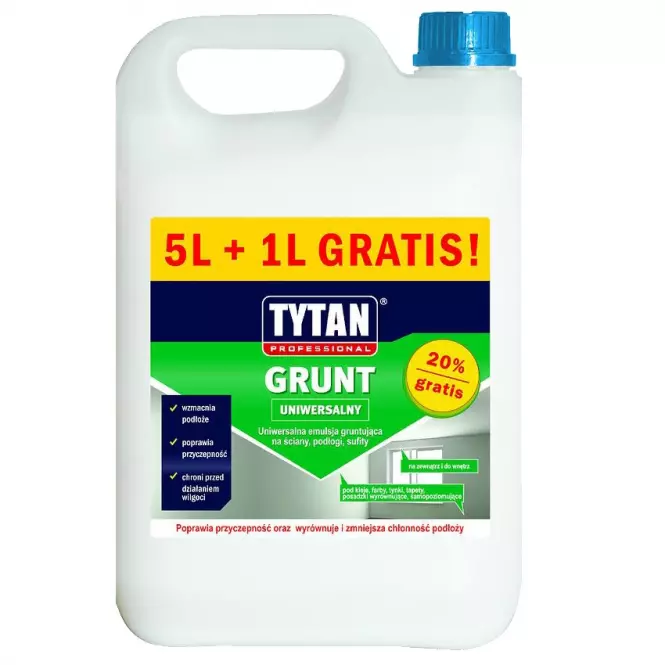 Tytan Grunt Uniwersalny 5l + 1l Gratis