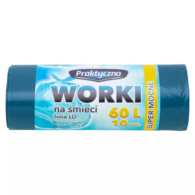 Worki na śmieci Super Mocne Praktyczna 60 l 10 szt.