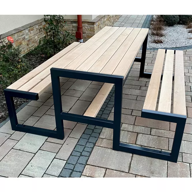 Komplet ogrodowy Picknick Grande drewno naturalne,4