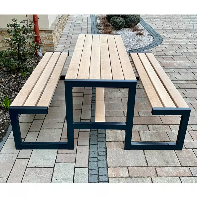 Komplet ogrodowy Picknick Grande drewno naturalne,5