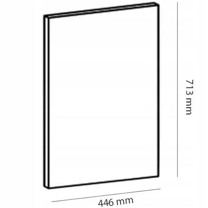 Front do zmywarki Gardena D45FZW 713 x 446 white