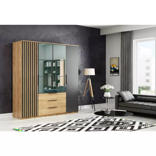 Szafa Sorento z lamelami 200X215X61