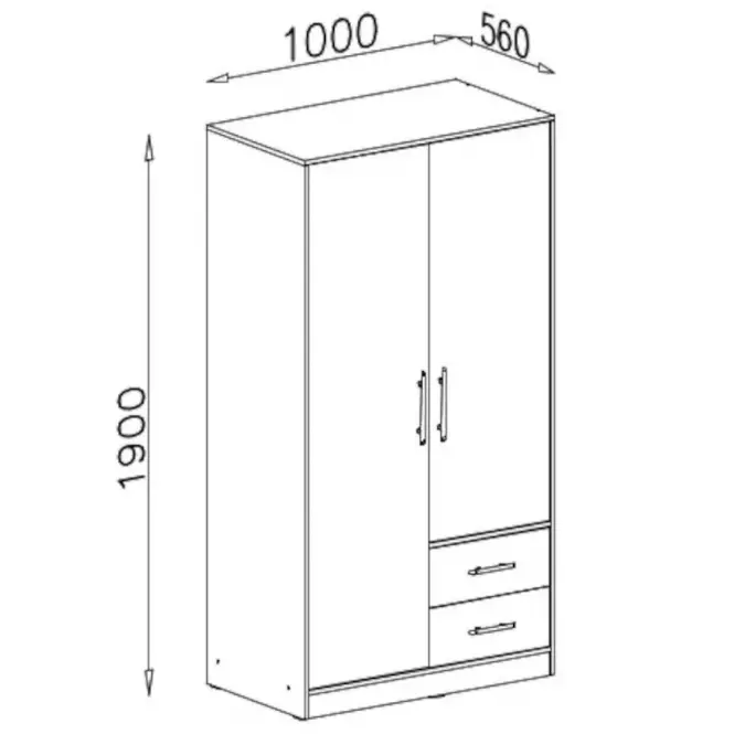 Szafa Smart Sr3 2d Grafit,2