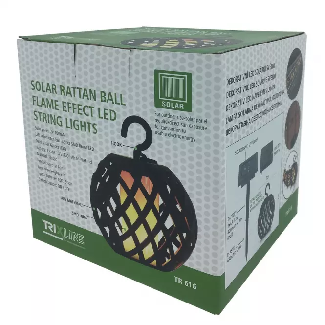 GIRLANDA SOLARNA LED PŁOMIEŃ TR 616