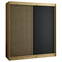 Szafa Lamelo 200 Dąb Artisan/Czarny